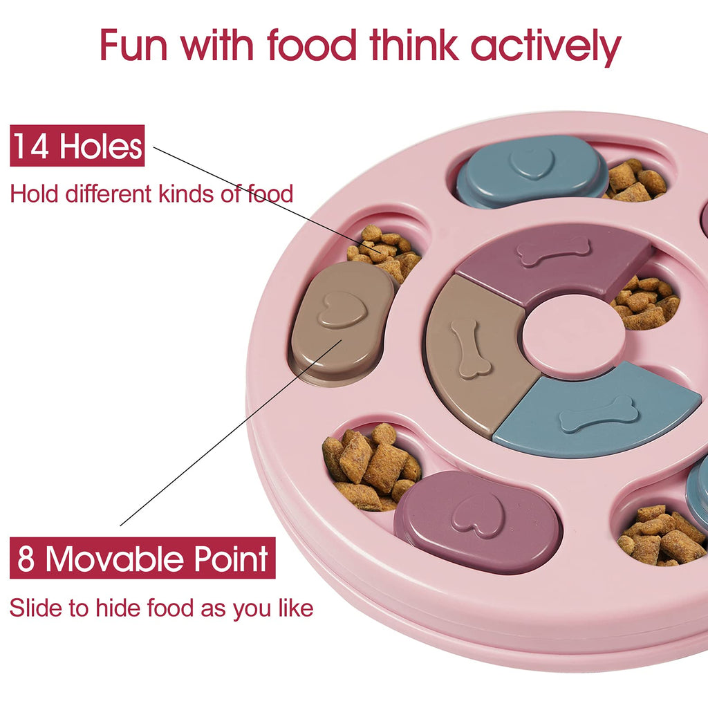 DR CATCH Dog Puzzle,Dogs Food Toys for IQ Training & Mental Enrichment,Dog Treat Puzzle(Blue)