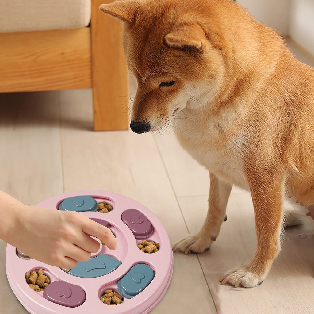 DR CATCH Dog Puzzle,Dogs Food Toys for IQ Training & Mental Enrichment,Dog Treat Puzzle(Blue)