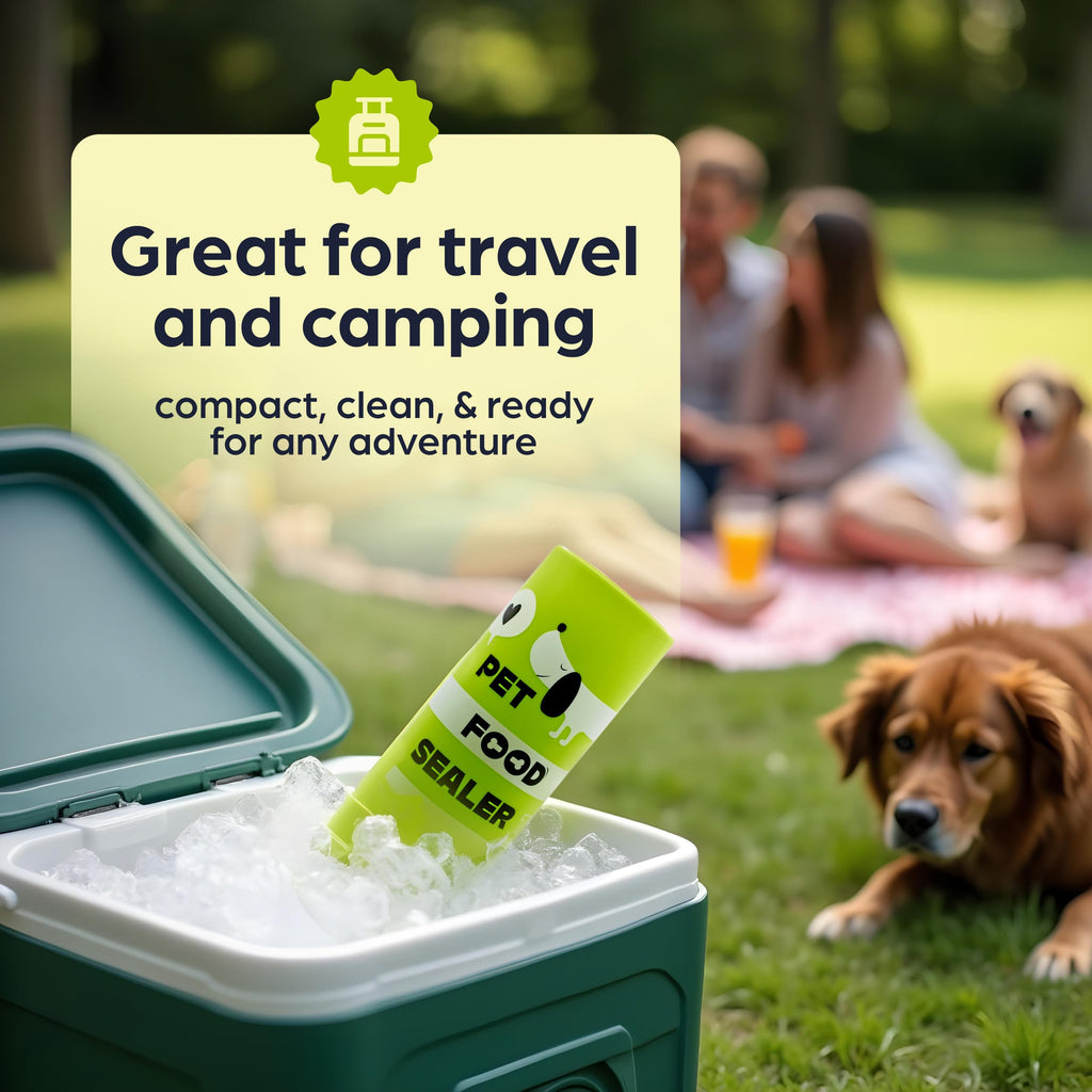 The Original Canned Dog Food Storage Container Patent Pending Reusable Airtight Can Cover Pet Food Sealer - Keeps Dog Food Can Fresh in the Fridge, Eliminates Odor, Easy to Use