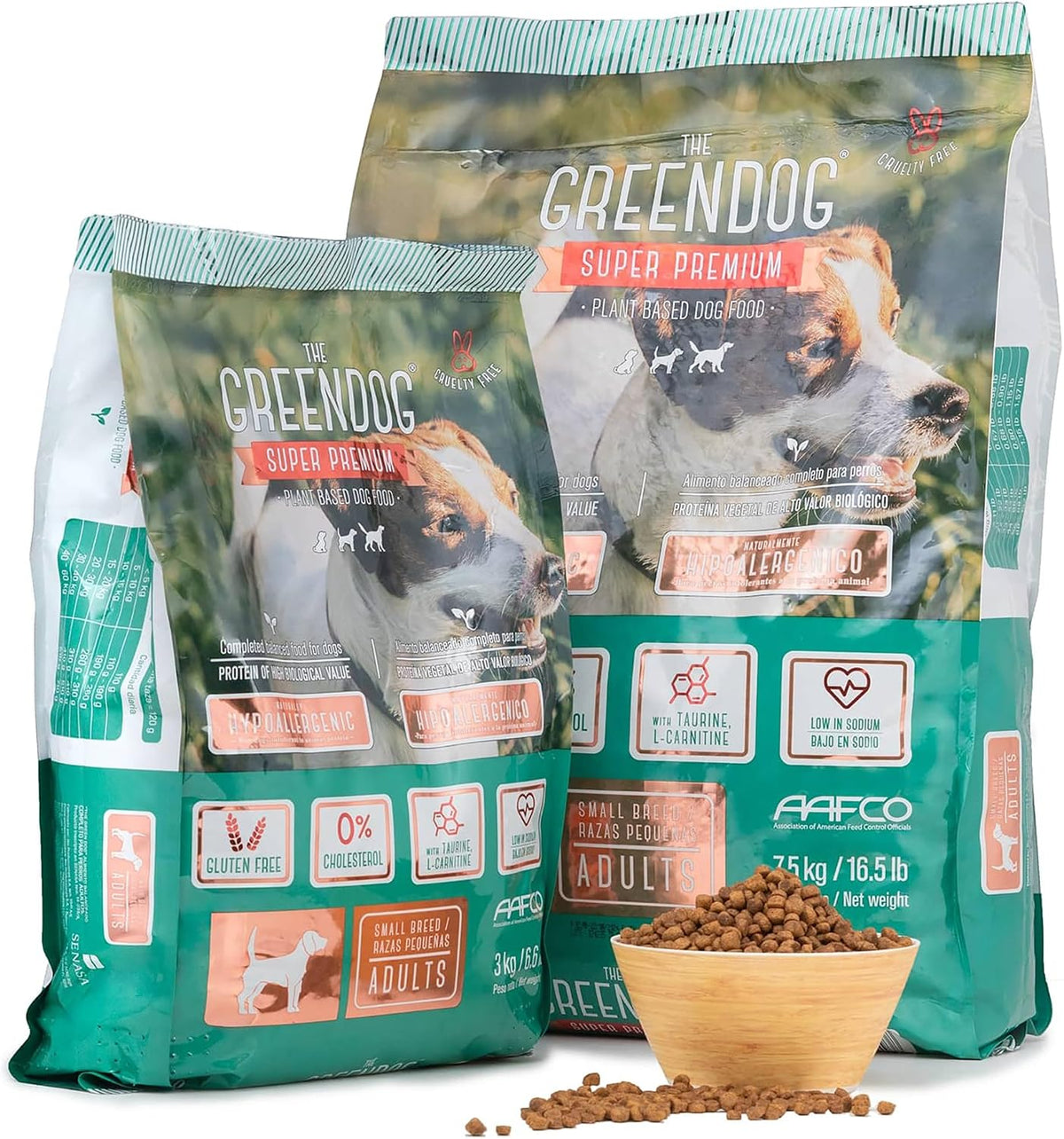 Super Premium - Adult Small Bite - 6.6 Lb Bag Dog Food - Plant Based Protein, Vegan Dry Pet Kibble, Gluten Free, Complete Nutrition