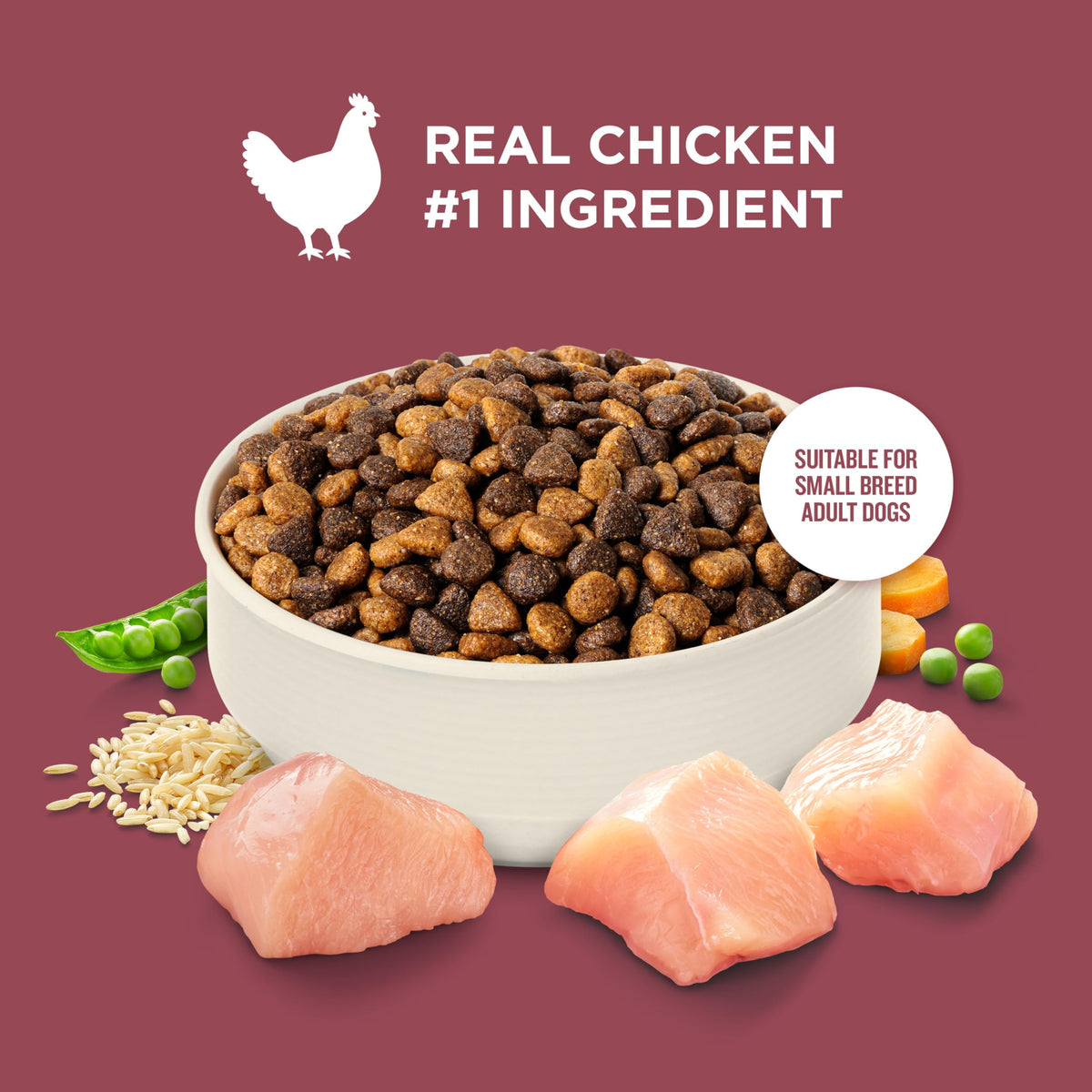 Nutrish Rachael Ray Dry Dog Food Small Breed Real Chicken & Veggies Recipe, 5 lb. Bag (Pack of 2)