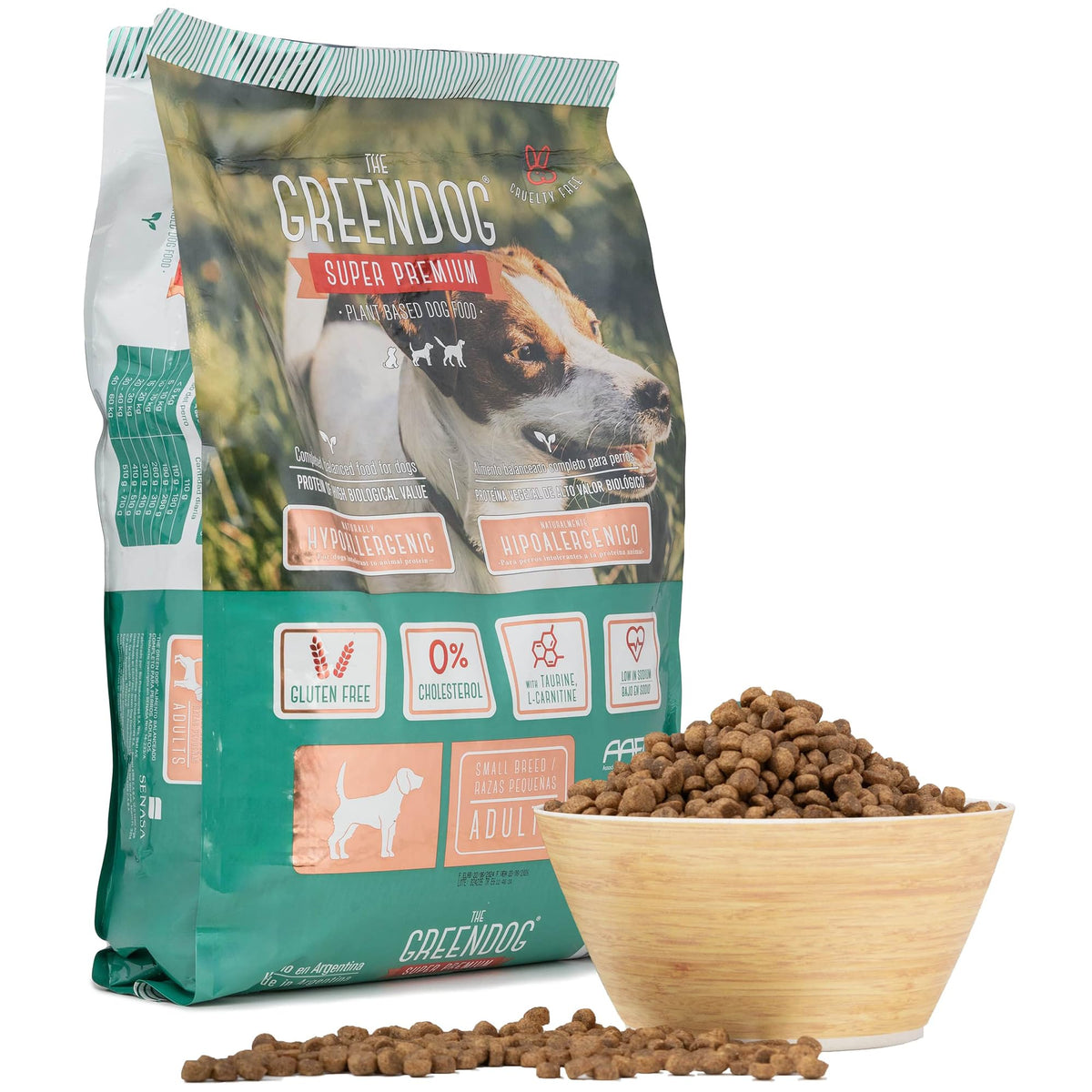 Super Premium - Adult Small Bite - 6.6 Lb Bag Dog Food - Plant Based Protein, Vegan Dry Pet Kibble, Gluten Free, Complete Nutrition
