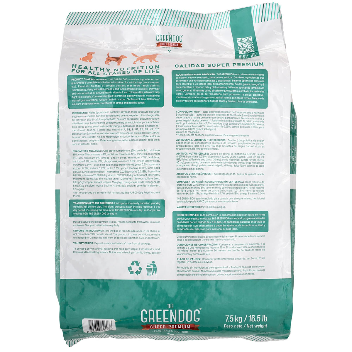 Super Premium - Adult Small Bite - 6.6 Lb Bag Dog Food - Plant Based Protein, Vegan Dry Pet Kibble, Gluten Free, Complete Nutrition