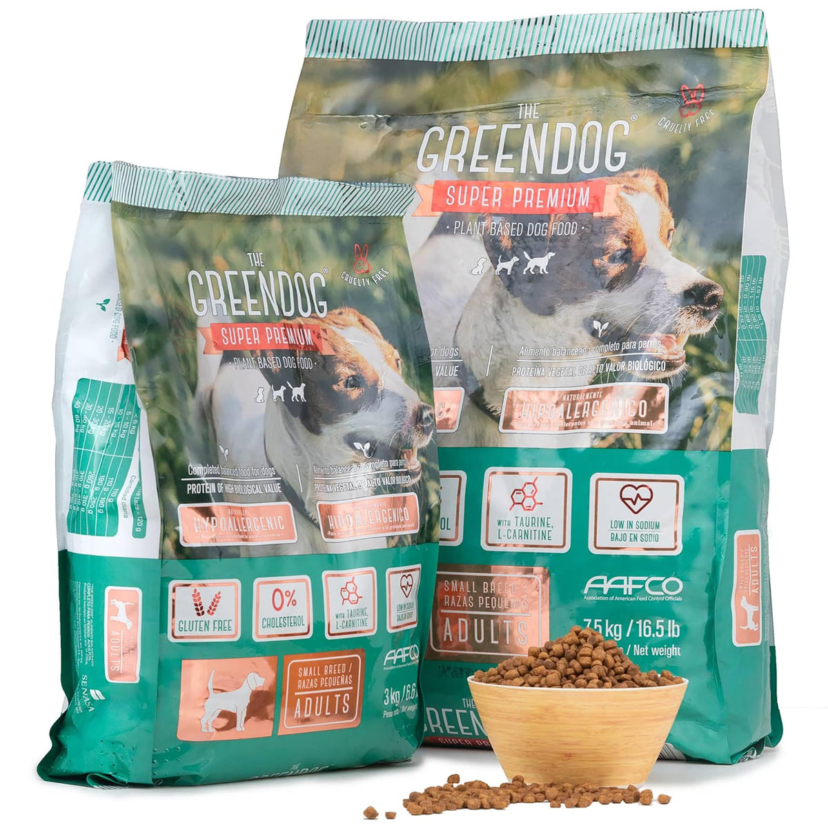 Super Premium - Adult Small Bite - 6.6 Lb Bag Dog Food - Plant Based Protein, Vegan Dry Pet Kibble, Gluten Free, Complete Nutrition